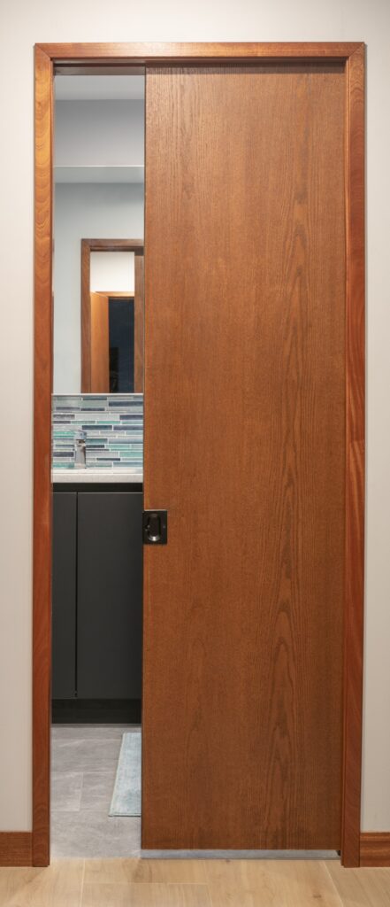 Solid Core Red Oak Pocket Door