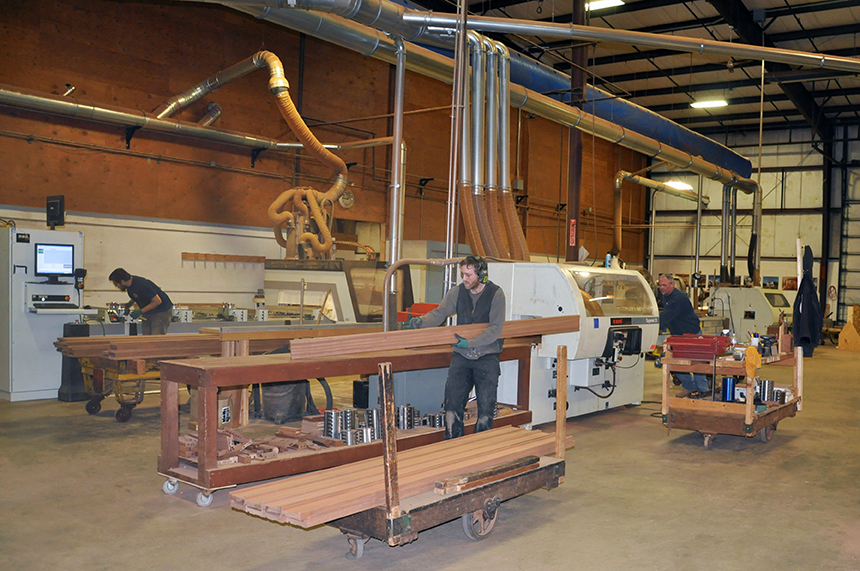 Craftsmen at work in our 85,000 s.f. manufacturing facility.