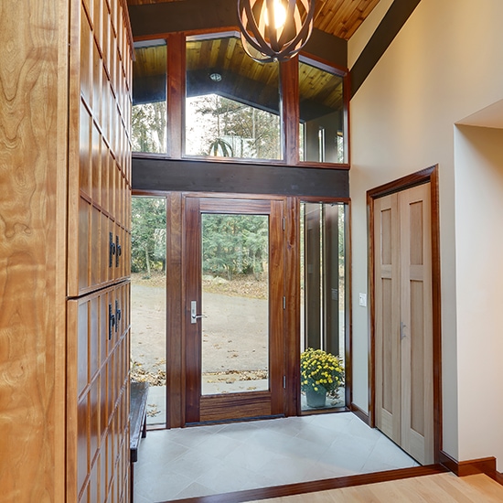 Mahogany Glass Door - Deck House Windows and Doors