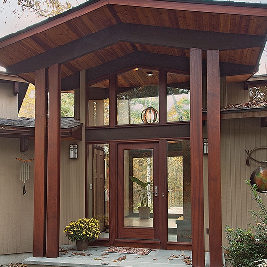 Mahogany Glass Door - Deck House Windows and Doors