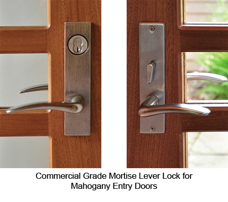 Mahogany Entry Door Hardware - Deck House Windows and Doors